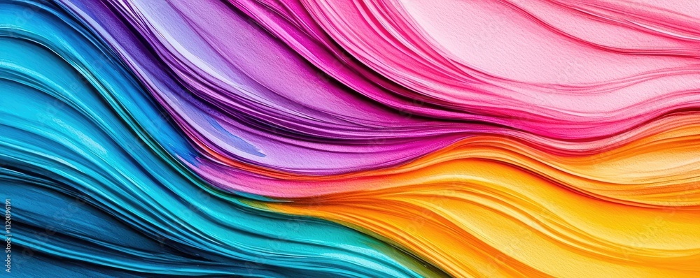 Poster digital watercolor painting abstract background idea. colorful abstract wave patterns showcasing vib