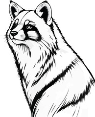 abstract illustration of Ailurus fulgens