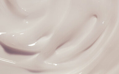 Face or body white cream hair balm or melted wax pink background