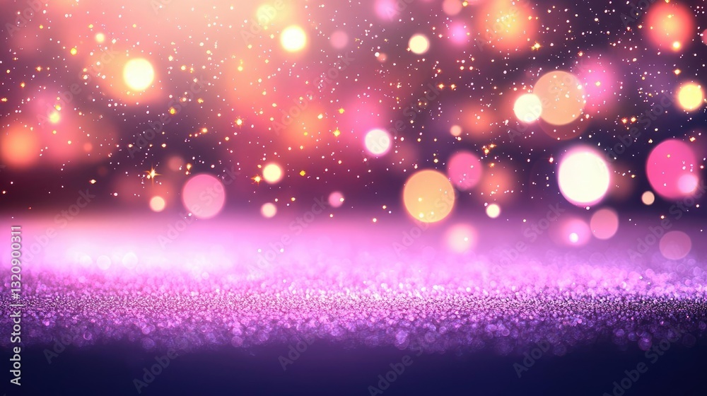 Poster Minimalist graphic design abstract background concept. A vibrant abstract background with colorful bokeh effects and sparkling lights.