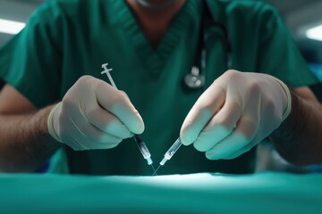 A skilled surgeon conducts a delicate medical procedure, highlighting the importance of precision and care in the operating room to ensure patient safety and successful outcomes.