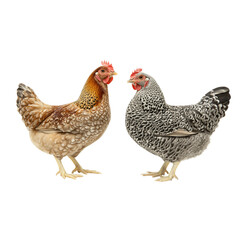 Fototapeta premium Chickens Isolated background