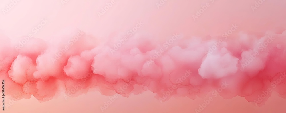 Poster digital watercolor painting abstract background idea. delicate pink clouds create a soothing and dre