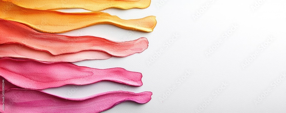 Poster Digital watercolor painting abstract background idea. Colorful wave patterns creating a modern and vibrant abstract background design.