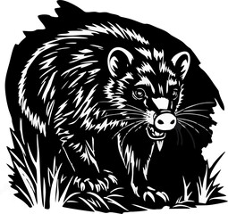 Tasmanian devil abstract illustration