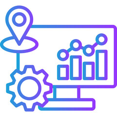Progress Tracking line gradient icon