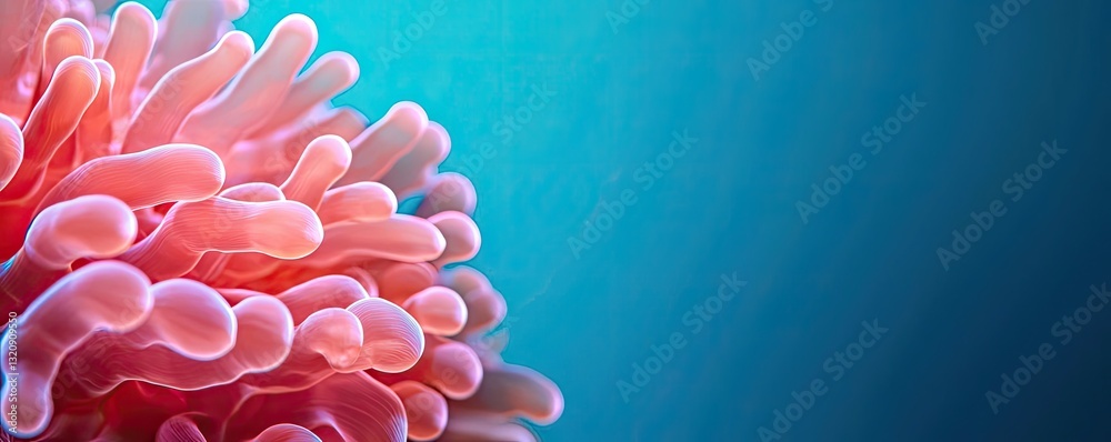 Poster seascape abstract background idea. close-up of vibrant coral showcasing intricate textures and color