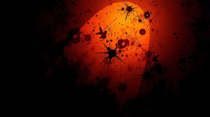 Image with contrasting chiaroscuro lighting, random background template illustration, random colors, strong contrasts, deep shadows