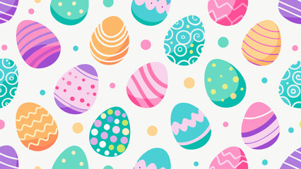 easter eggs seamless pattern