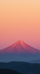 Fototapeta premium Glowing Sunset on Snow-Capped Mountain