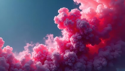 Fototapeta premium Immense smoke plume, swirling upwards, cyclical motion, wall, power plant
