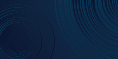 Abstract blue glowing geometric lines on dark blue background. Modern shiny blue circle lines pattern. Futuristic technology concept. Suit for cover, poster, banner, header, website. eps 10