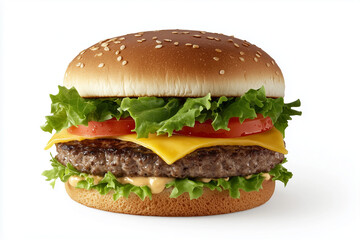 Close-up realistic photo featuring a mouthwatering Italian sub sandwich on a white background