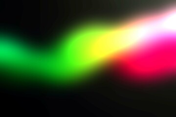 Abstract colorful light streaks on black background.