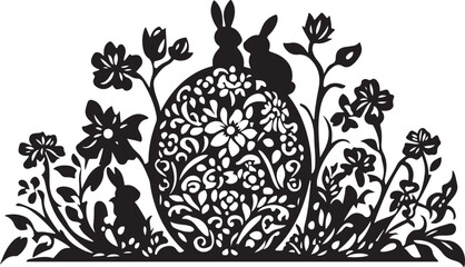 "Easter Silhouette: A Festive Celebration"
