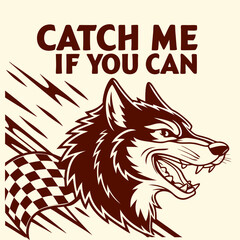 Bold Wolf Mascot - Retro-Inspired Animal Desi