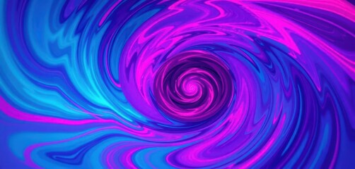 Obraz premium Swirling vortex of deep teal, electric purple, and crimson neon hues, backdrop, space