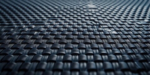 Naklejka premium material science composites concept. Textured surface with a woven pattern in dark tones.
