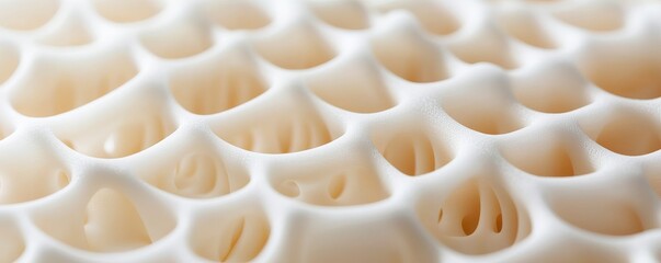 material science composites concept. Close-up view of honeycomb structure showing intricate hexagonal patterns.