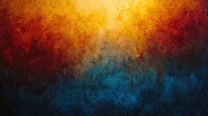 Obraz premium Abstract Fiery Sunset to Ocean Depth Transition
