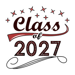 Class of 2027 Sparkling Digital Sticker f