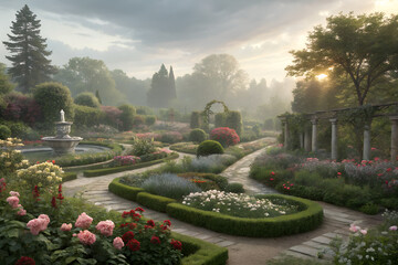 Garden Transformation: Harmonious Collaboration of Human Creativity and Nature's Power