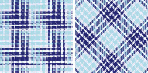 Dark Pale Grey Seamless Tartan with Dark Royal accents Fabric Design