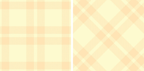 Metallic Pale Seamless Tartan with Cool Pale Peach accents Fabric Design