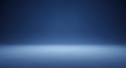 Obraz premium Moody Blue Studio Background Soft Light Subtle Gradient. AI Generated
