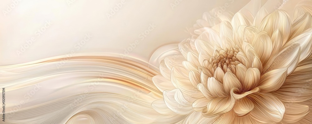 Aufkleber floral illustration abstract background concept. elegant floral background with soft tones and flowi