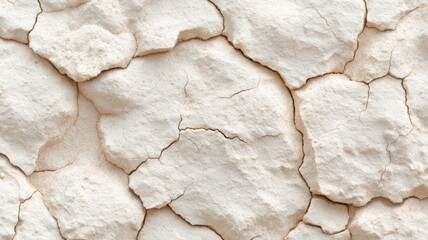 Cracked Off White Surface Texture: Dry Earth or Clay Background