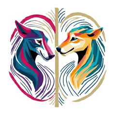 vector image of an horse