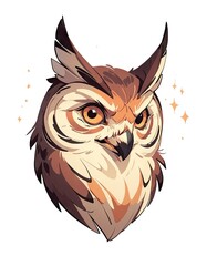 eagle owl vector illustration