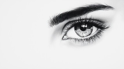 Intense Gaze: A Captivating Monochrome Eye Drawing