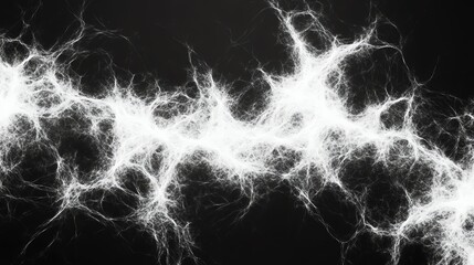 Abstract White Lightening Electric Discharge Against Dark Background Graphic Resource