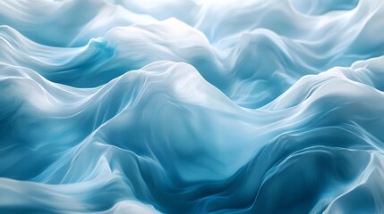 Serene Ocean Inspired Abstract Gradient Background with Flowing Fluid Textures