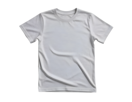 White t-shirt isolated on a transparent background