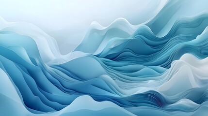 Fototapeta premium Serene Abstract Ocean Wave Gradient Background for Travel and Wellness Branding