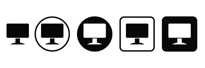 Computer monitor icons in different styles