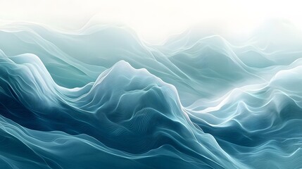 Tranquil Abstract Ocean Inspired Background with Soft Wave Gradients and Gentle Light Reflections
