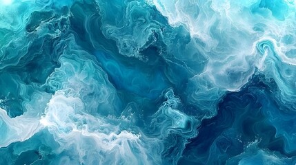 Obraz premium Abstract Ocean Inspired Soft Wave Gradients with Gentle Light Reflections and Smooth Flowing Water Textures