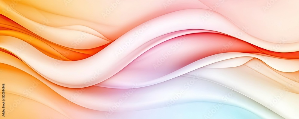 Aufkleber Pastel color illustration abstract background idea. Abstract colorful waves with smooth gradients creating a modern artistic background.