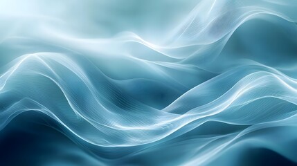 Obraz premium Serene Ocean Inspired Abstract Waves with Soft Gradient Textures
