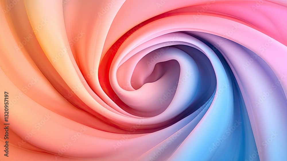 Aufkleber Vibrant color art abstract background concept. Abstract swirl of pastel colors blending in a mesmerizing gradient pattern.