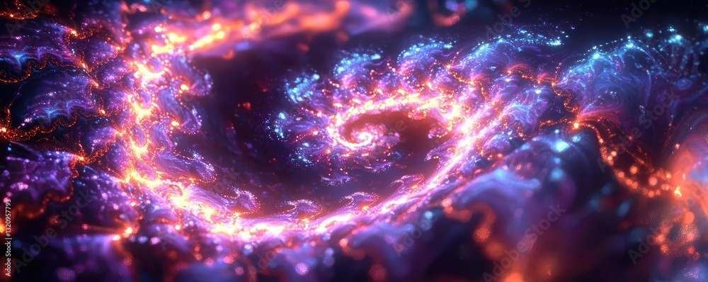 Poster vibrant color art abstract background concept. a mesmerizing swirl of colorful cosmic energy and lig