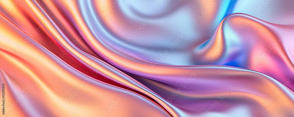 Poster vibrant color art abstract background concept. vibrant, flowing fabric with an enchanting blend of c