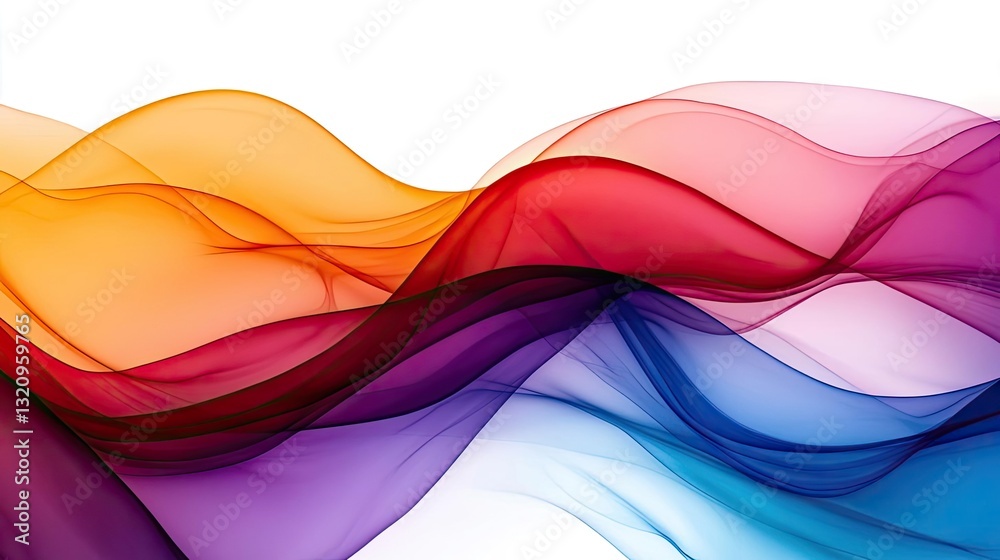 Fototapete vibrant color art abstract background concept. vibrant flowing waves in rich colors, creating an abs