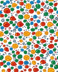 Bright and colorful pattern of hearts that evokes a playful and joyful atmosphere perfect for any occasion