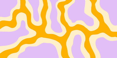 Cool Y2k Abstract Colorful Wavy Texture Vector Design Art. Groovy Psychedelic Rainbow Pattern. Trippy Pop Art illustration.