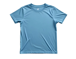 Blue t-shirt isolated on a transparent background